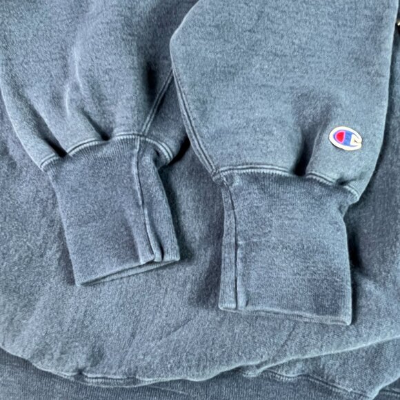 VTG Champion Reverse Weave Wisconsin Badger Sweatshirt Extra Large Blue Crewneck - Picture 5 of 14